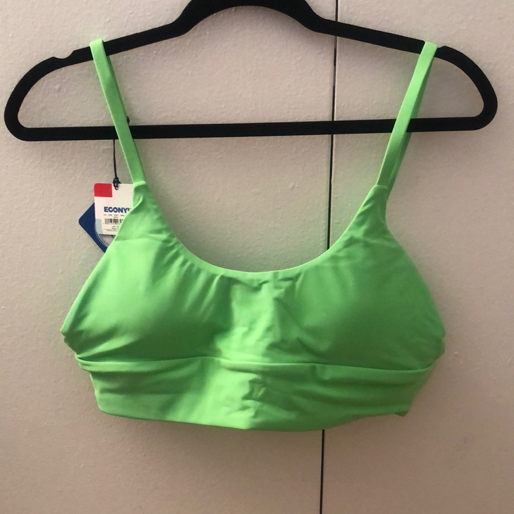 Night Dive Neon Green Bathing Suit Top
